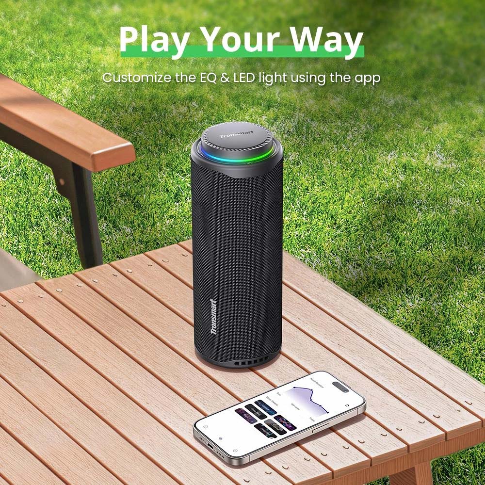 Tronsmart T8 Portable Outdoor Speaker, 40W Power, 18 Hours Playtime - Black