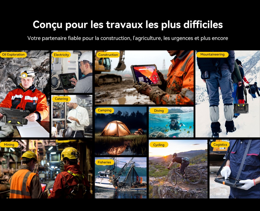 Blackview Active 12 Pro 5G Projecteur AI Tablette Robuste, Projection 1080P 120 pouces 200LM, Android 15, Écran IPS 11 pouces 1920*1200, MT6878 8 cœurs, 12 Go + 24 Go de RAM extensible, 256 Go de ROM, Batterie 30000 mAh, Charge rapide 120W, Caméra 50MP+108MP, Wi-Fi 6E