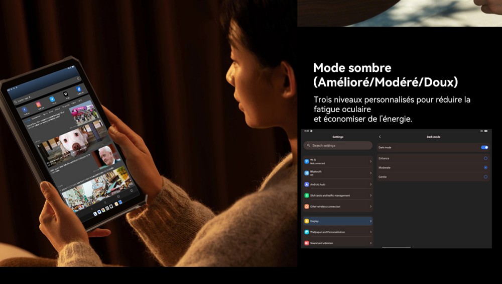 Blackview Active 12 Pro 5G Projecteur AI Tablette Robuste, Projection 1080P 120 pouces 200LM, Android 15, Écran IPS 11 pouces 1920*1200, MT6878 8 cœurs, 12 Go + 24 Go de RAM extensible, 256 Go de ROM, Batterie 30000 mAh, Charge rapide 120W, Caméra 50MP+108MP, Wi-Fi 6E