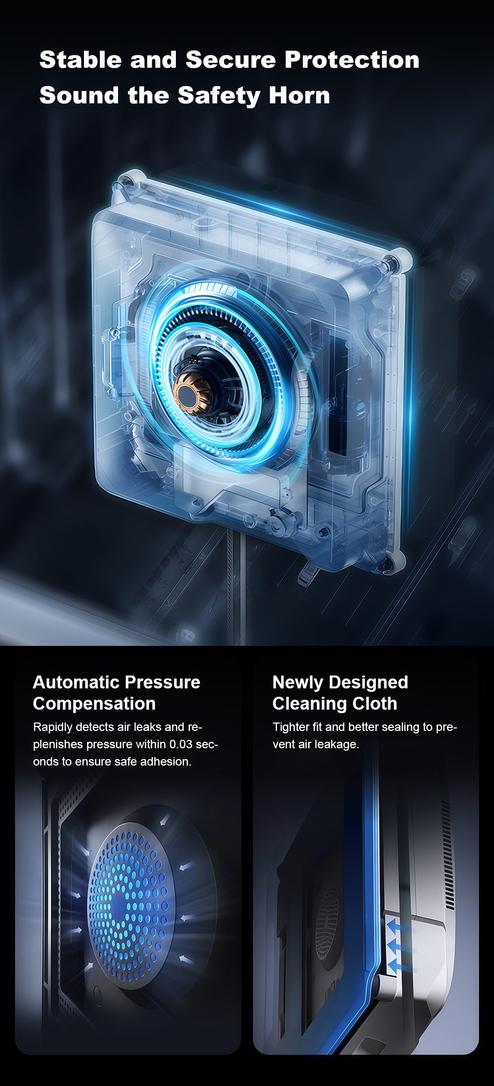 Liectroux S9 ablaktiszt&iacute;t&oacute; robot, kettős g&ouml;rgős kef&eacute;k, 6 ir&aacute;ny&uacute; v&iacute;zpermet, 9000 Pa sz&iacute;v&aacute;s, t&aacute;vir&aacute;ny&iacute;t&oacute; &eacute;s alkalmaz&aacute;svez&eacute;rl&eacute;s