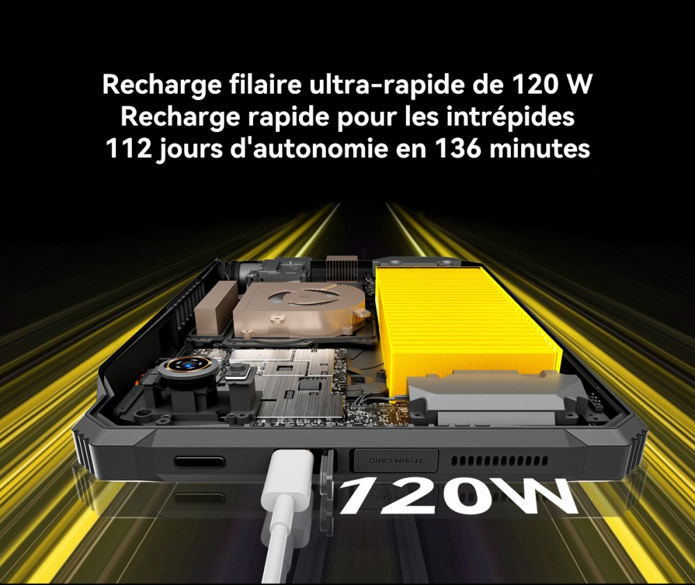 Blackview Active 12 Pro 5G Projecteur AI Tablette Robuste, Projection 1080P 120 pouces 200LM, Android 15, Écran IPS 11 pouces 1920*1200, MT6878 8 cœurs, 12 Go + 24 Go de RAM extensible, 256 Go de ROM, Batterie 30000 mAh, Charge rapide 120W, Caméra 50MP+108MP, Wi-Fi 6E