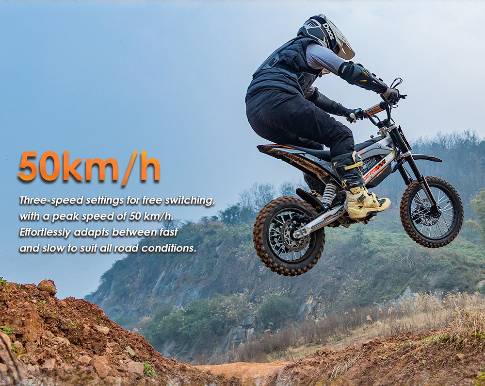 Kukirin X1 Motocyclette Électrique, Moteur 1000W, Batterie 48V 20.8Ah, Pneus Avant de 14 Pouces et Arrière de 12 Pouces, Vitesse Maximale de 50 km/h, Autonomie de 40 km, Freins Hydrauliques Avant et Arrière, Absorption des Chocs Hydrauliques