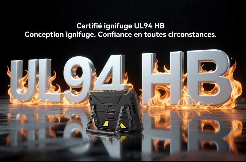 Blackview Active 12 Pro 5G Projecteur AI Tablette Robuste, Projection 1080P 120 pouces 200LM, Android 15, Écran IPS 11 pouces 1920*1200, MT6878 8 cœurs, 12 Go + 24 Go de RAM extensible, 256 Go de ROM, Batterie 30000 mAh, Charge rapide 120W, Caméra 50MP+108MP, Wi-Fi 6E