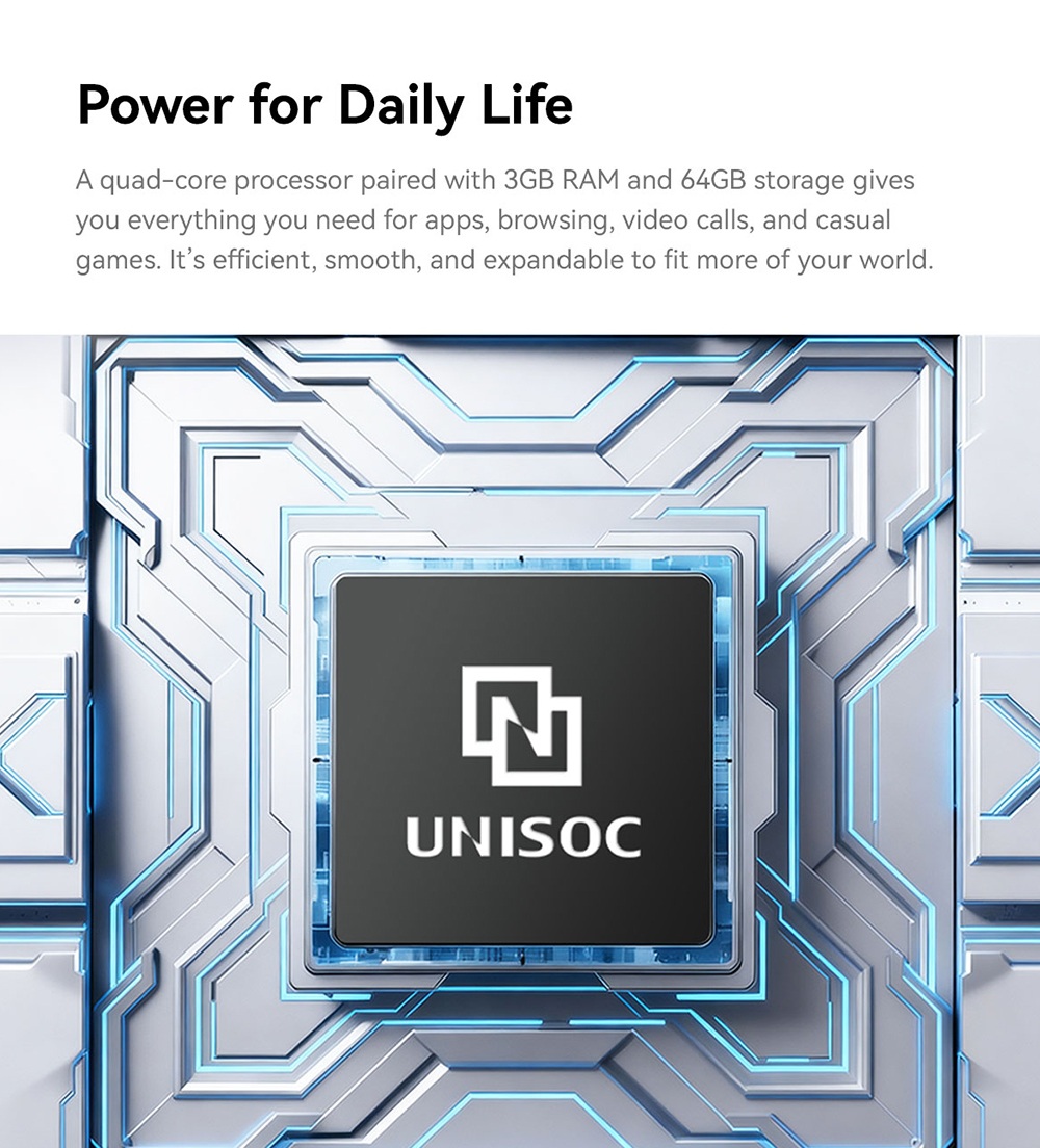 Tablette pour enfants ALLDOCUBE iPlay 70 SE avec &eacute;tui, &eacute;cran IPS 10,1 pouces (1280 x 800 pixels), processeur quadric&oelig;ur Unisoc T310, 3 Go de RAM, 64 Go de ROM, Android 15, Wi-Fi 6, Bluetooth 5.0, double cam&eacute;ra 2 Mpx + 5 Mpx, double SIM 4G LTE, batterie 5500 mAh - Bleue