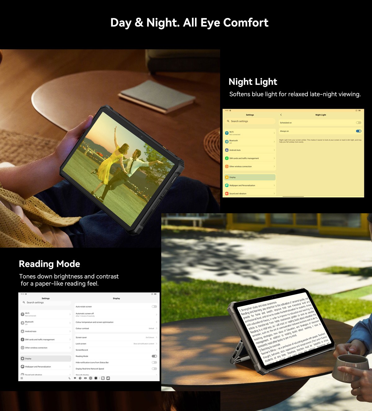 Blackview Active 12 Pro 5G Projector AI Rugged Tablet, 200LM 120 inch 1080P Projection, Android 15, 11 inch 1920*1200 IPS Screen, MT6878 8 Cores, 12GB + 24GB Expansion RAM 256GB ROM, 30000mAh Battery, 120W Fast Charging, 50MP+108MP Camera, WiFi 6E