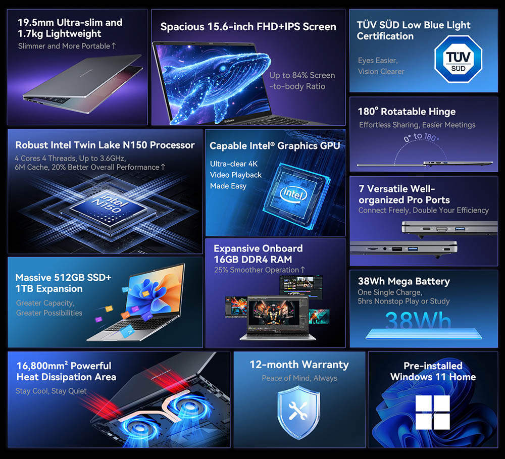 Blackview AceBook 6 Laptop, 15,6