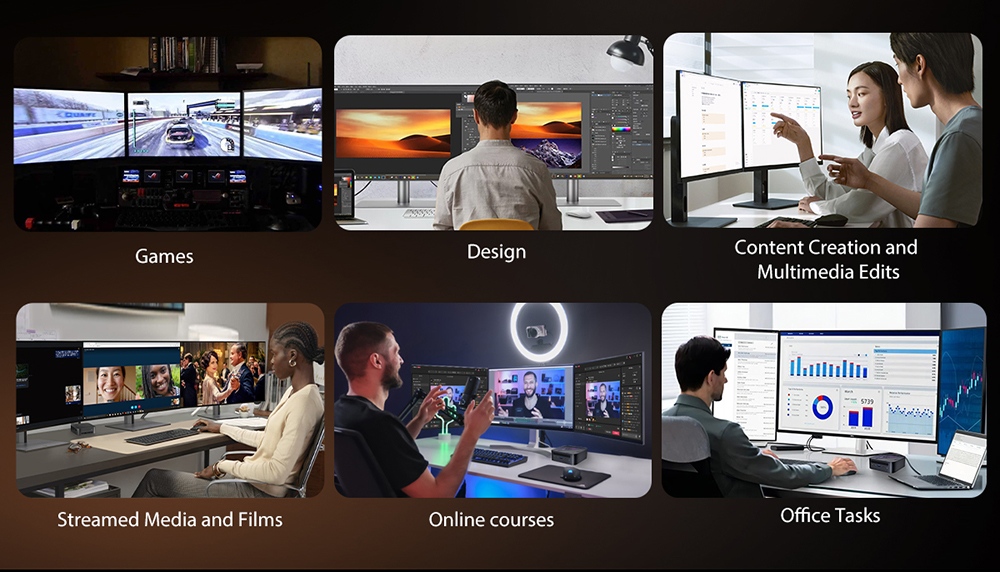 Blackview MP100 Mini-PC, AMD Ryzen 7 7430U 6 Kerne (max. 4,3 GHz), 16 GB RAM, 512 GB SSD, Triple-Display-Anschluss (DP + HDMI + USB-C), WLAN 6, Bluetooth 5.2, 2 x USB-C (vollwertig), 2 x USB 3.2, 1 x USB 2.0, 1 x RJ45, 1 x Audioanschluss