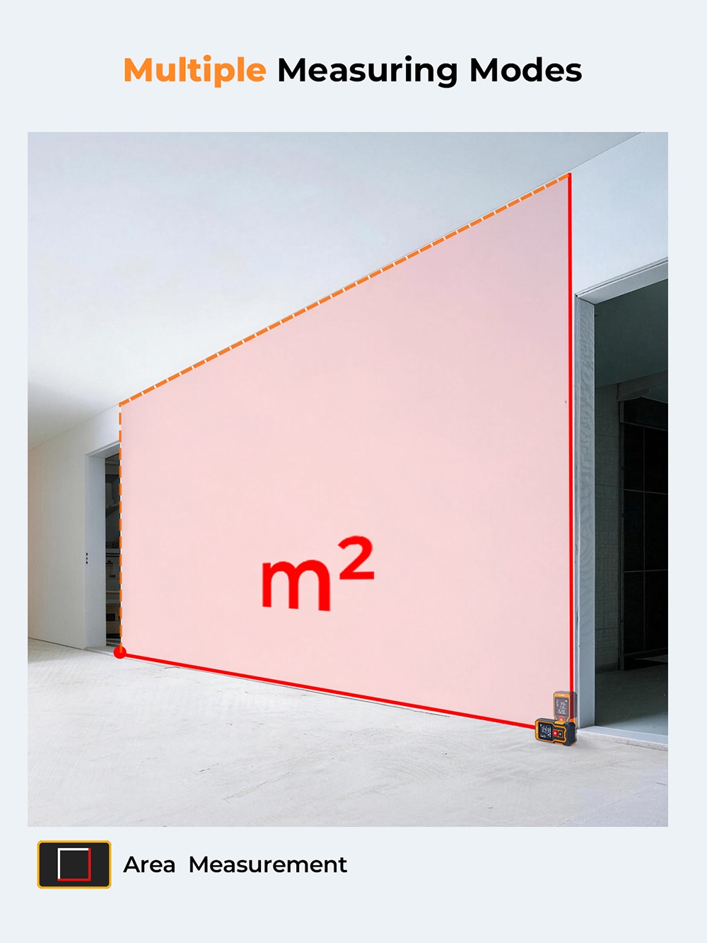 CIGMAN CD-80T Pocket-Size Laser Tape Measure, 80m Range, &plusmn;2mm Accuracy, IP54 Waterproof , 20 Data Groups, Type-C Rechargeable Laser Distance Meter