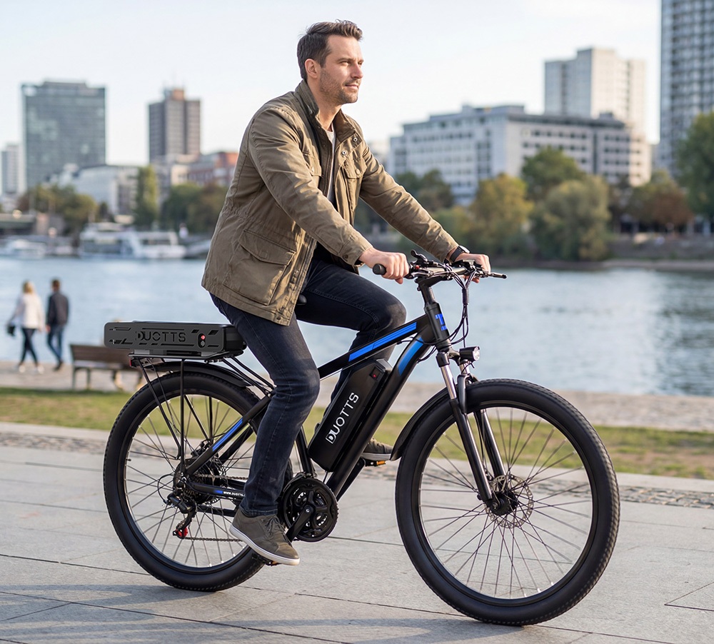 Elektrobicykel DUOTTS C29-K, 750W motor, 48V 15Ah+22.5Ah batéria, 29 palcové pneumatiky, max. rýchlosť 50km/h, max. dojazd 170km, hydraulické kotúčové brzdy, odpružená predná vidlica, Shimano 21 prevodov