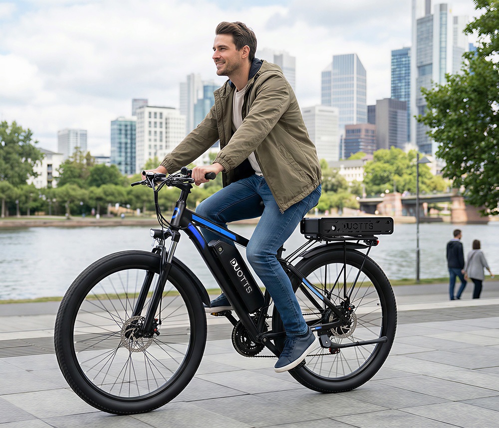 Elektrobicykel DUOTTS C29-K, 750W motor, 48V 15Ah+22.5Ah batéria, 29 palcové pneumatiky, max. rýchlosť 50km/h, max. dojazd 170km, hydraulické kotúčové brzdy, odpružená predná vidlica, Shimano 21 prevodov