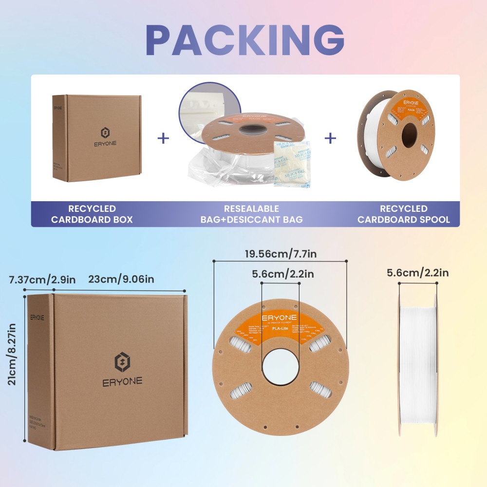 ERYONE PLA Lite Filament, 1kg - White