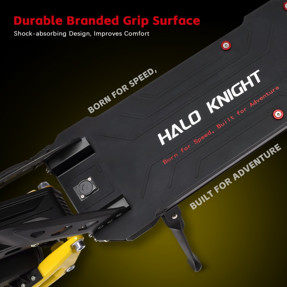Halo Knight T102 Pro Electric Scooter, 1200W*2 Motor, 52V 28.8Ah batéria, 10 palcové pneumatiky, max. rýchlosť 65km/h, dojazd 58km, duálne hydraulické brzdy, duálne odpruženie
