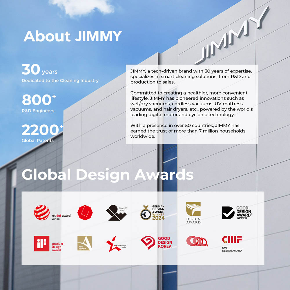 JIMMY HF9 Pro Multi-Styler & High-Speed Hair Dryer, 110000RPM, 23m/s Wind Speed, 20M Negative Ions, 1.8m Cable, Dry, Style, Curl & Nourish