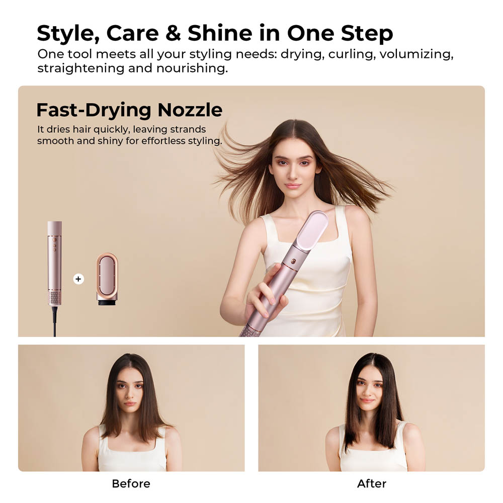 JIMMY HF9 Pro Multi-Styler & High-Speed Hair Dryer, 110000RPM, 23m/s Wind Speed, 20M Negative Ions, 1.8m Cable, Dry, Style, Curl & Nourish