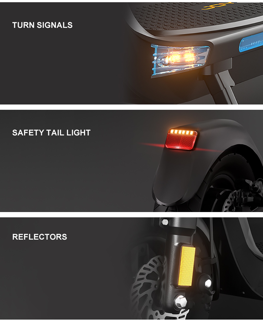 Joyor C10 DGT Electric Scooter, 500W Motor, 48V 10.4Ah batéria, 10 palcové pneumatiky, max. rýchlosť 25km/h, dojazd 40km, predná & zadná kotúčová brzda, dvojité predné odpruženie, NFC odomykanie