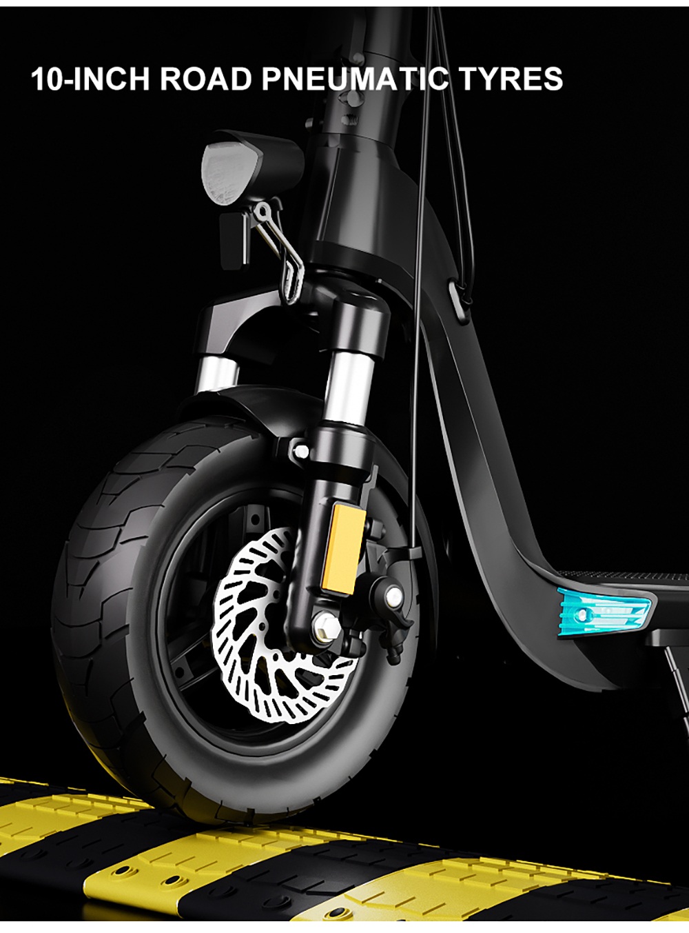 Joyor C10 DGT Electric Scooter, 500W Motor, 48V 10.4Ah batéria, 10-palcové pneumatiky, max. rýchlosť 25 km/h, dojazd 40 km, predná a zadná kotúčová brzda, dvojité predné odpruženie, odomykanie NFC