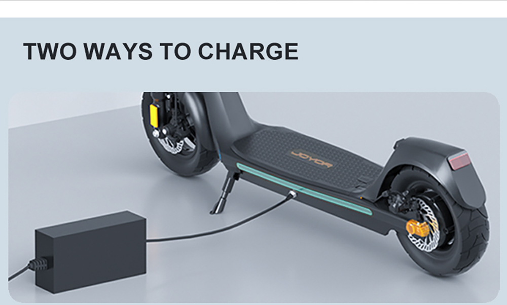 Joyor C10 DGT Electric Scooter, 500W Motor, 48V 10.4Ah batéria, 10 palcové pneumatiky, max. rýchlosť 25 km/h, dojazd 40 km, predná a zadná kotúčová brzda, dvojité predné odpruženie, odomykanie NFC