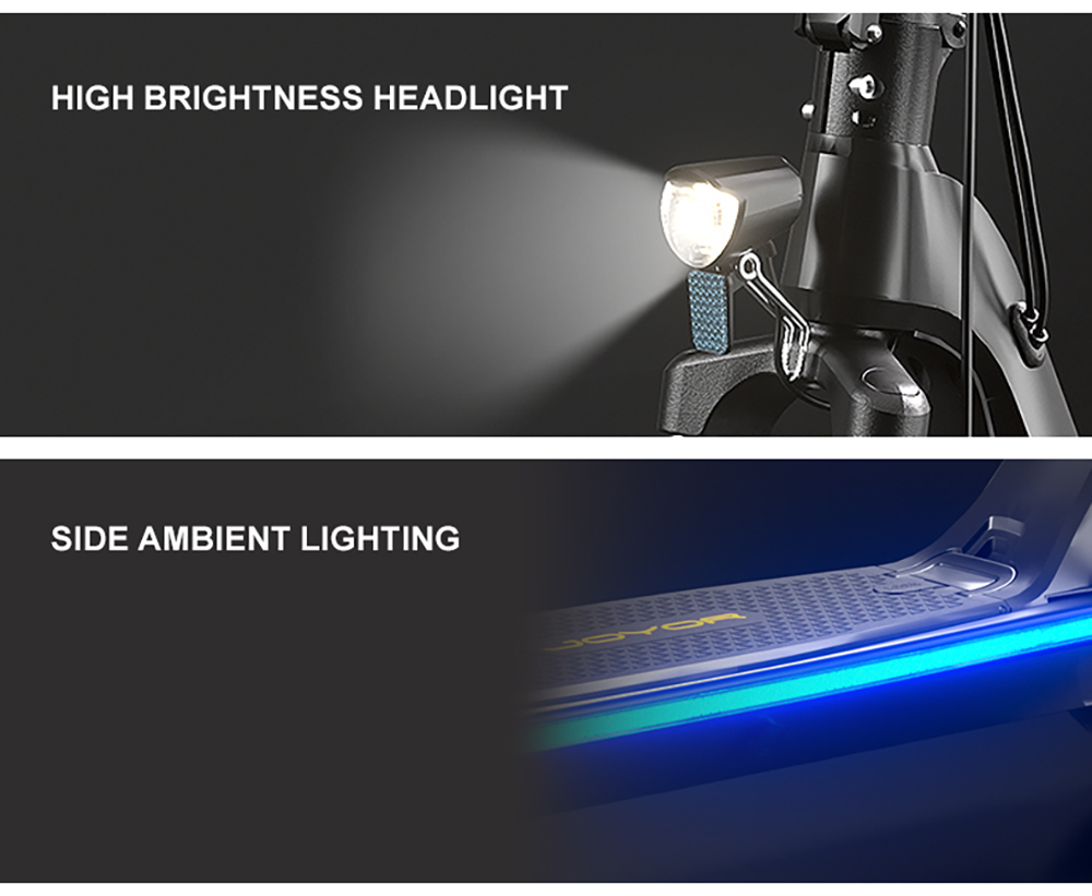 Joyor C10 DGT Electric Scooter, 500W Motor, 48V 10.4Ah batéria, 10 palcové pneumatiky, max. rýchlosť 25 km/h, dojazd 40 km, predná a zadná kotúčová brzda, dvojité predné odpruženie, odomykanie NFC