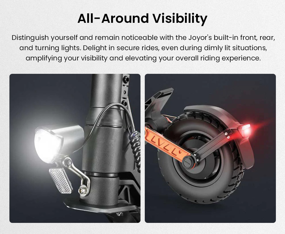 Joyor S-PRO DGT Electric Scooter, 800W*2 motor, 48V 26Ah batéria, 10 palcové pneumatiky, max. rýchlosť 25 km/h, dojazd 90 km, hydraulické kotúčové brzdy, dvojité predné a zadné odpruženie