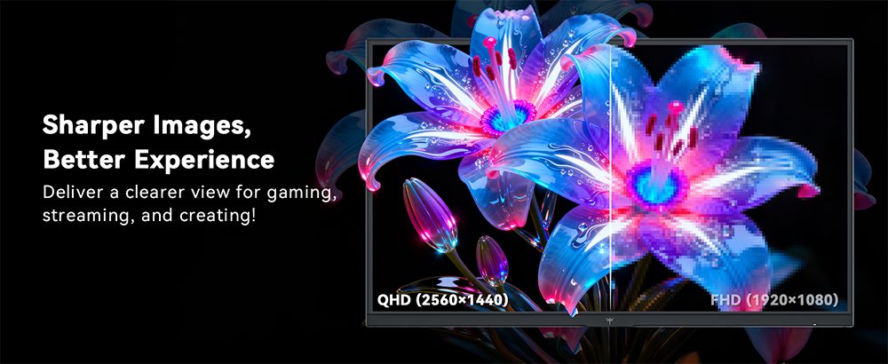 KTC H27T7P-2 Gaming Monitor, 27 inch 2560*1440 210Hz Fast IPS Screen, 1ms MPRT Response Time, FreeSync & G-Sync, HDR400, Low Blue Light, 2*HDMI2.0, 2*DP1.4, 1*USB2.0, 1*Audio Out, 100 x 100mm VESA Mount Supported