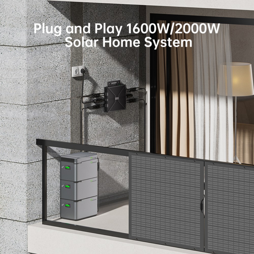LIONSHEE LS-H1600 Solar-Hub 1600W, zwei 800W MPPT PV-Eing&auml;nge, 98% Spitzenwirkungsgrad, MC4 Plug & Play, IP65 wasserdicht, WiFi/RS485/CAN-&Uuml;berwachung, f&uuml;r Balkon-Solarsysteme