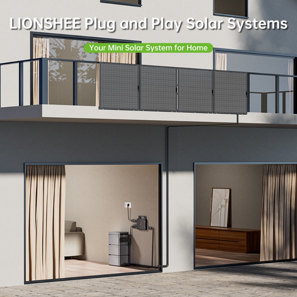 LIONSHEE LS-H1600 Solar Hub 1600W, Dual 800W MPPT PV Input, 98% Peak Conversion Efficiency, MC4 Plug & Play, IP65 Waterproof, WiFi/RS485/CAN Monitoring, for Balcony Solar Systems