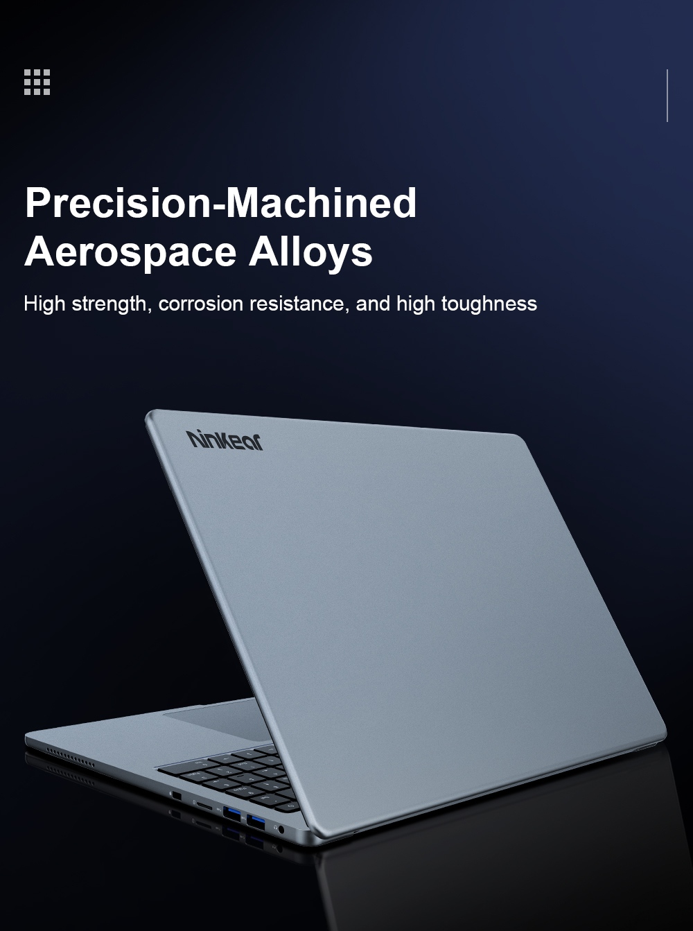 Ordinateur portable Ninkear N16 Pro, &eacute;cran IPS 16 pouces (2560 x 1600) 120 Hz, processeur Intel Core i7-12700H 6 c&oelig;urs (4,7 GHz max.), 16 Go de RAM, SSD 1 To, Wi-Fi 6, Bluetooth 5.2, d&eacute;verrouillage par empreinte digitale, batterie 5000 mAh, 2 ports USB-C, 3 ports USB 3.0, 1 port HDMI, 1 lecteur de carte microSD, 1 prise audio
