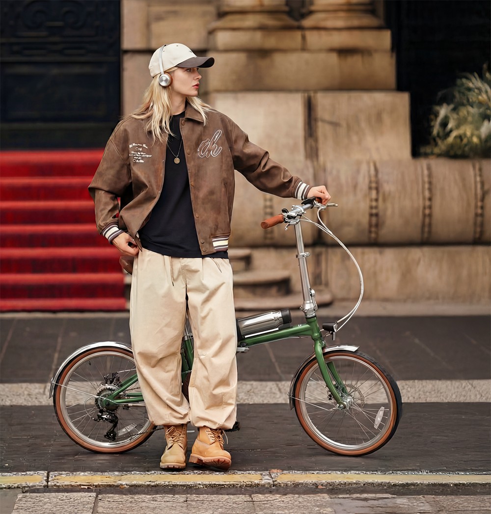 V&eacute;lo &eacute;lectrique pliant ONESPORT OT02 Pro, moteur 250 W, batterie 36 V 5,2 Ah, pneus 20 pouces, vitesse maximale 25 km/h, autonomie 25 km, freins &agrave; disque m&eacute;caniques, transmission Shimano 7 vitesses - Vert