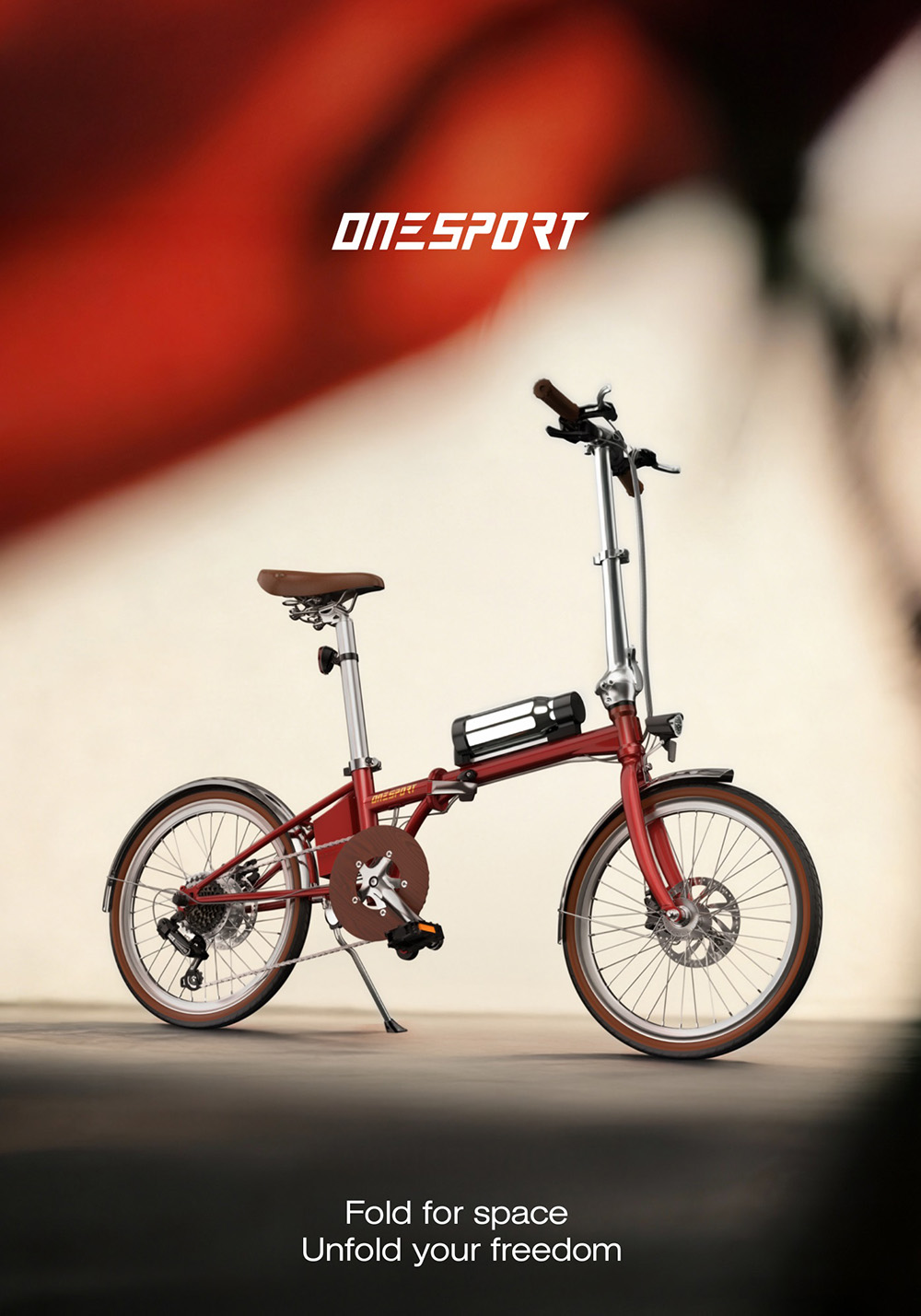 ONESPORT OT02 Pro Falt-Elektrofahrrad, 250-W-Motor, 36-V-5,2-Ah-Akku, 20-Zoll-Reifen, 25 km/h H&ouml;chstgeschwindigkeit, 25 km Reichweite, mechanische Scheibenbremse, Shimano 7-Gang-Schaltung &ndash; Rot