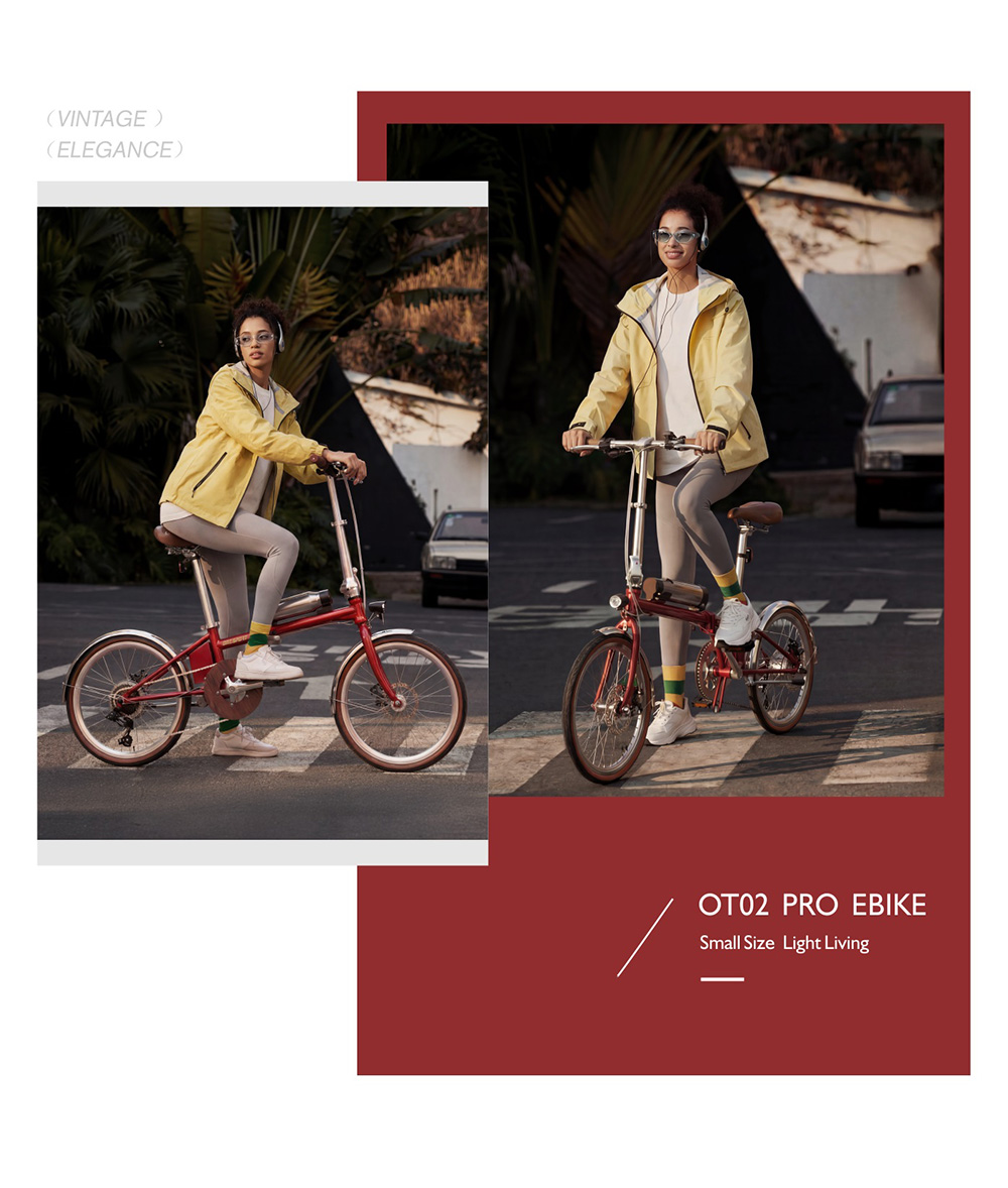 ONESPORT OT02 Pro Falt-Elektrofahrrad, 250-W-Motor, 36-V-5,2-Ah-Akku, 20-Zoll-Reifen, 25 km/h H&ouml;chstgeschwindigkeit, 25 km Reichweite, mechanische Scheibenbremse, Shimano 7-Gang-Schaltung &ndash; Rot