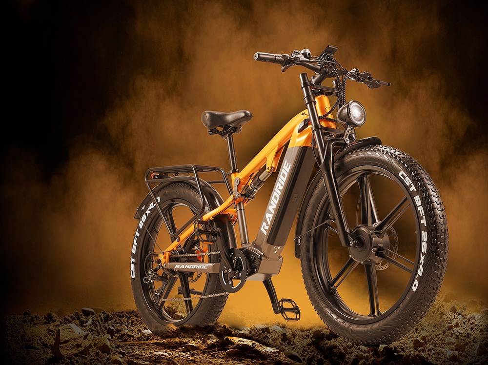 Elektrobicykel RANDRIDE YX80M-2, 1000W*2 motor, 48V 20Ah batéria, 26*4.0 palcové pneumatiky, max. rýchlosť 45 km/h, dvojkotúčové brzdy, plné odpruženie, 7-rýchlostný prevod Shimano