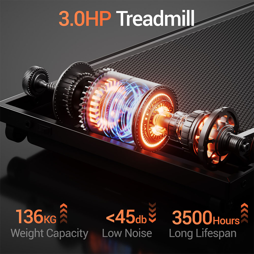 ROBORE SF20 Foldable Treadmill with 15% Incline, 12km/h Speed, 136kg Max Load, 3.0HP Quiet Brushless Motor, 97&times;40cm Running Belt, Triple Shock Absorption, 7-Layer Cushion