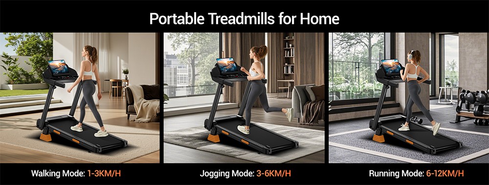 ROBORE SF20 Foldable Treadmill with 15% Incline, 12km/h Speed, 136kg Max Load, 3.0HP Quiet Brushless Motor, 97&times;40cm Running Belt, Triple Shock Absorption, 7-Layer Cushion