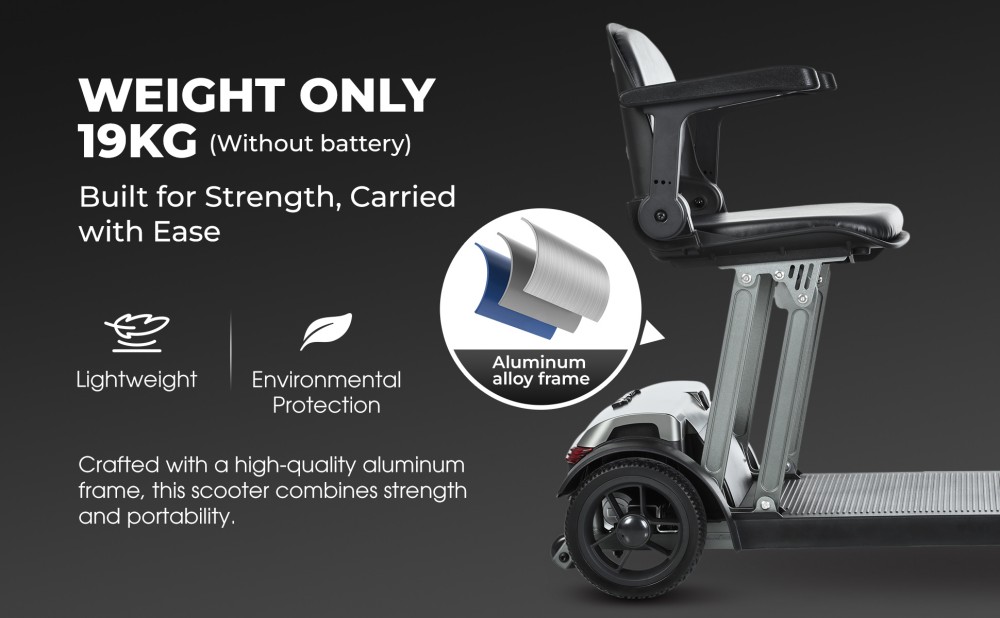 Sweetrich Air Traveller Mobility Scooter, 180W motor, 24V 12Ah batéria, max. rýchlosť 6 km, dojazd 15 km