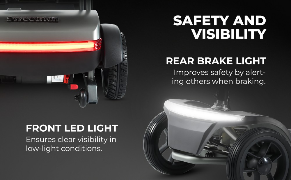 Sweetrich Air Traveller Mobility Scooter, 180W motor, 24V 12Ah batéria, max. rýchlosť 6 km, dojazd 15 km