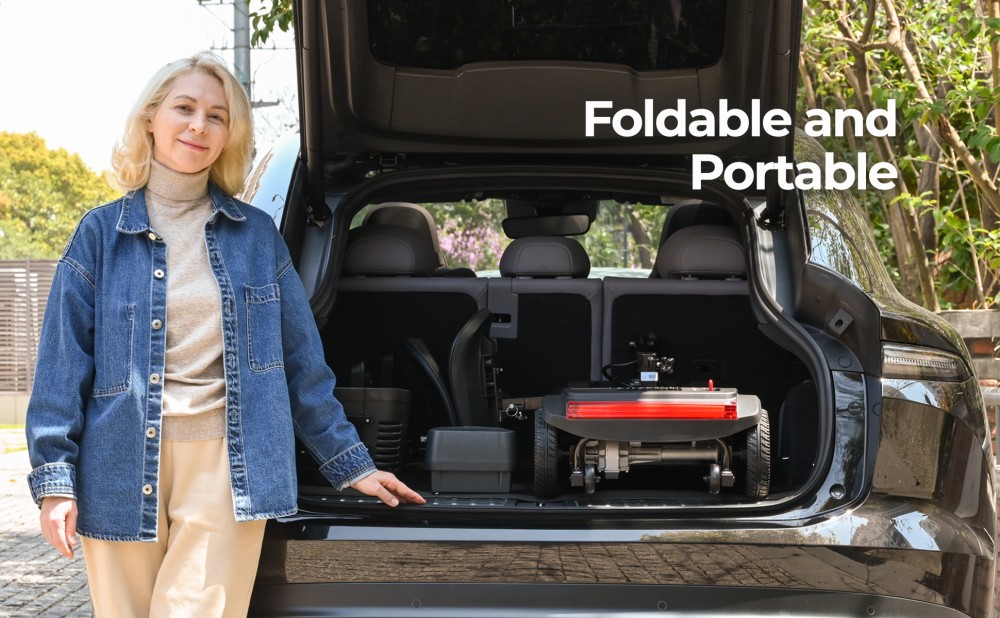 Sweetrich S2 Mobility Scooter, 250W motor, 24V 12Ah batéria, max. rýchlosť 6km/h, dojazd 15km - čierna