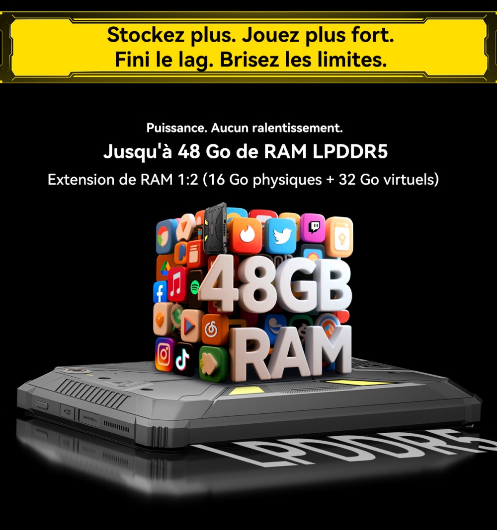 Blackview Active 12 Pro 5G Projecteur AI Tablette Robuste, Projection 1080P 120 pouces 200LM, Android 15, Écran IPS 11 pouces 1920*1200, MT6878 8 cœurs, 12 Go + 24 Go de RAM extensible, 256 Go de ROM, Batterie 30000 mAh, Charge rapide 120W, Caméra 50MP+108MP, Wi-Fi 6E