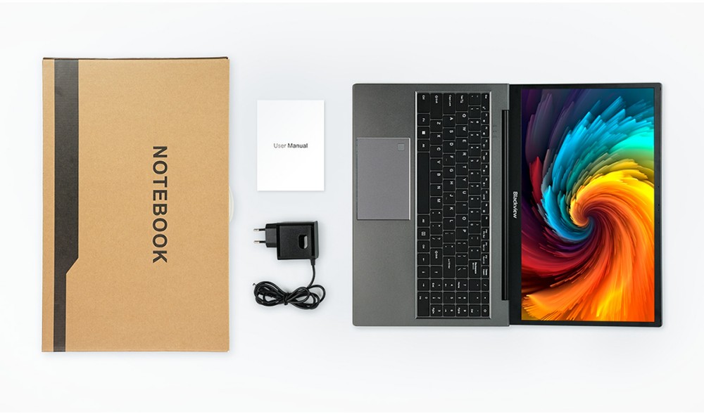 Blackview AceBook 8 Ordinateur portable, écran IPS 15,6 pouces 1920*1080, processeur Intel N150, 16 Go de RAM, 512 Go de SSD, 2*USB 3.0, 1*USB 2.0, 1*USB-C, 1*HDMI 2.0, 1*prise audio, 1*emplacement pour carte MicroSD, batterie 38Wh, charge 36W.