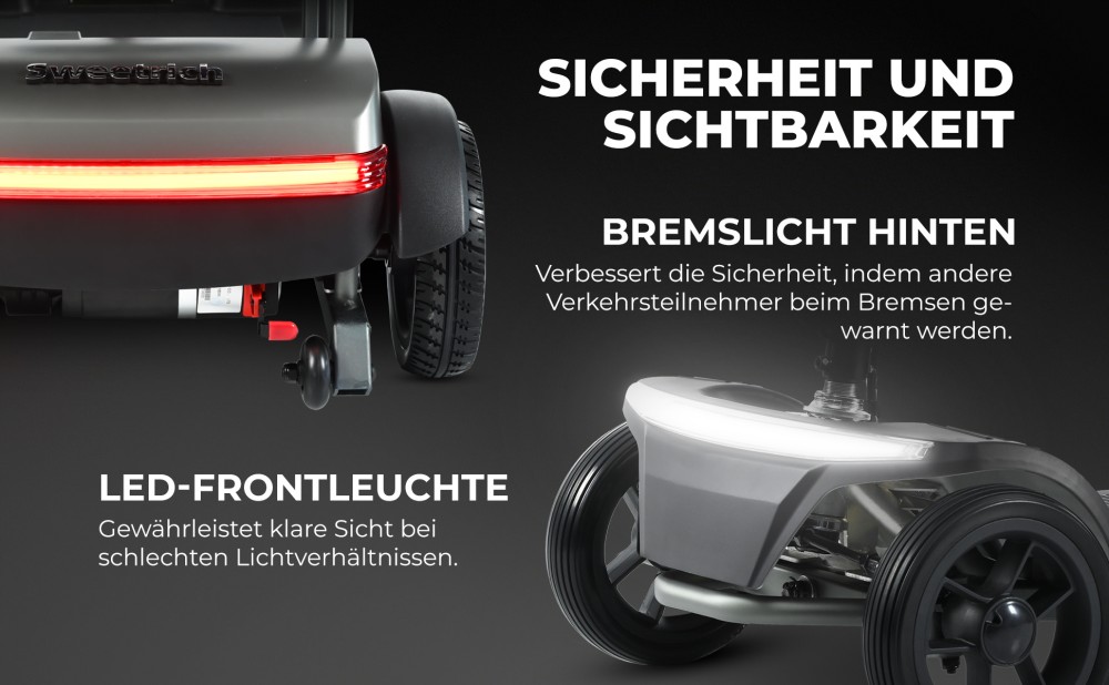 Sweetrich Air Traveler Mobilitätsroller, 180W Motor, 24V 20Ah Batterie, 6 km Höchstgeschwindigkeit, 24 km Reichweite