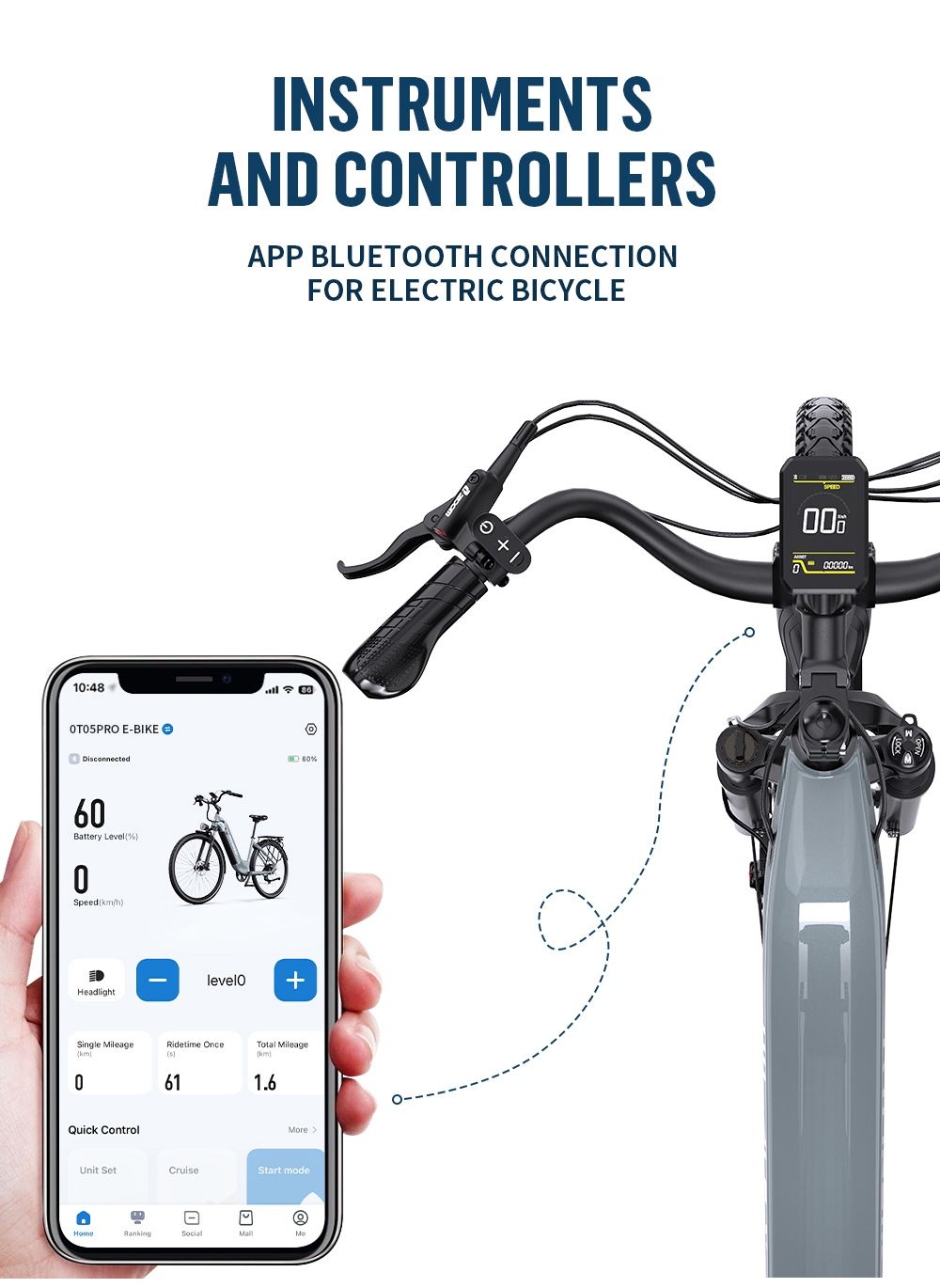 ONESPORT OT05 Pro Electric Bike, 250W Motor, 36V 22.5Ah Battery, 700*50C Tires, 25km/h Max Speed, 140km Range, Hydraulic Disc Brakes, Front Suspension Fork, Shimano 7-speed - Grey