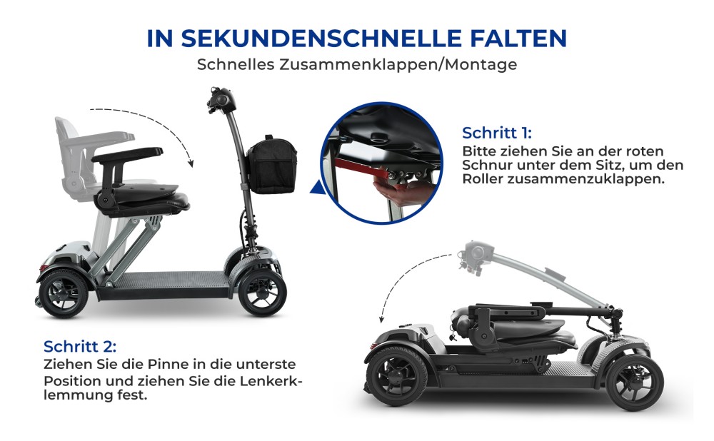 Sweetrich Air Traveler Mobilitätsroller, 180W Motor, 24V 20Ah Batterie, 6 km Höchstgeschwindigkeit, 24 km Reichweite