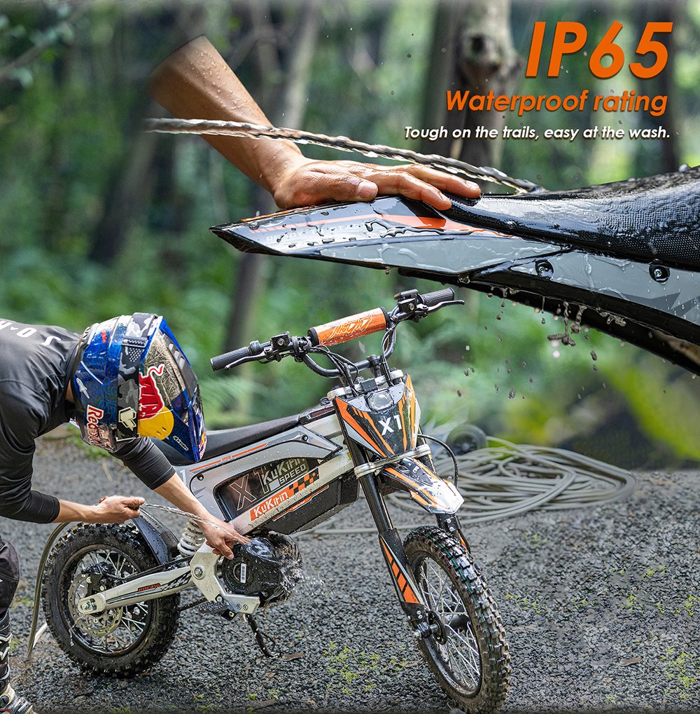 Kukirin X1 Motocyclette Électrique, Moteur 1000W, Batterie 48V 20.8Ah, Pneus Avant de 14 Pouces et Arrière de 12 Pouces, Vitesse Maximale de 50 km/h, Autonomie de 40 km, Freins Hydrauliques Avant et Arrière, Absorption des Chocs Hydrauliques