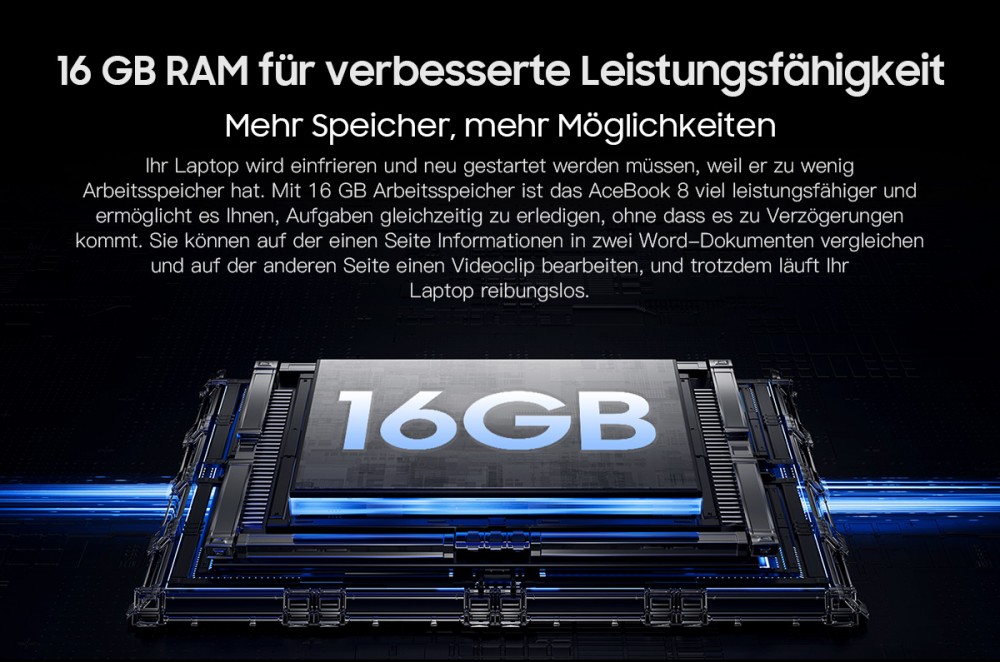 Blackview AceBook 8 Laptop, 15,6 Zoll 1920*1080 IPS-Bildschirm, Intel N150 4-Kern Max 3,6GHz, 16GB RAM 512GB SSD, Dual-Band WLAN Bluetooth 5.0, 2*USB 3.0 1*USB 2.0 1*USB-C 1*HDMI 2.0 1*Audiobuchse 1*MicroSD-Kartensteckplatz, 38Wh Akku 36W Ladegerät