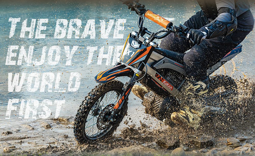 Kukirin X1 Motocyclette Électrique, Moteur 1000W, Batterie 48V 20.8Ah, Pneus Avant de 14 Pouces et Arrière de 12 Pouces, Vitesse Maximale de 50 km/h, Autonomie de 40 km, Freins Hydrauliques Avant et Arrière, Absorption des Chocs Hydrauliques