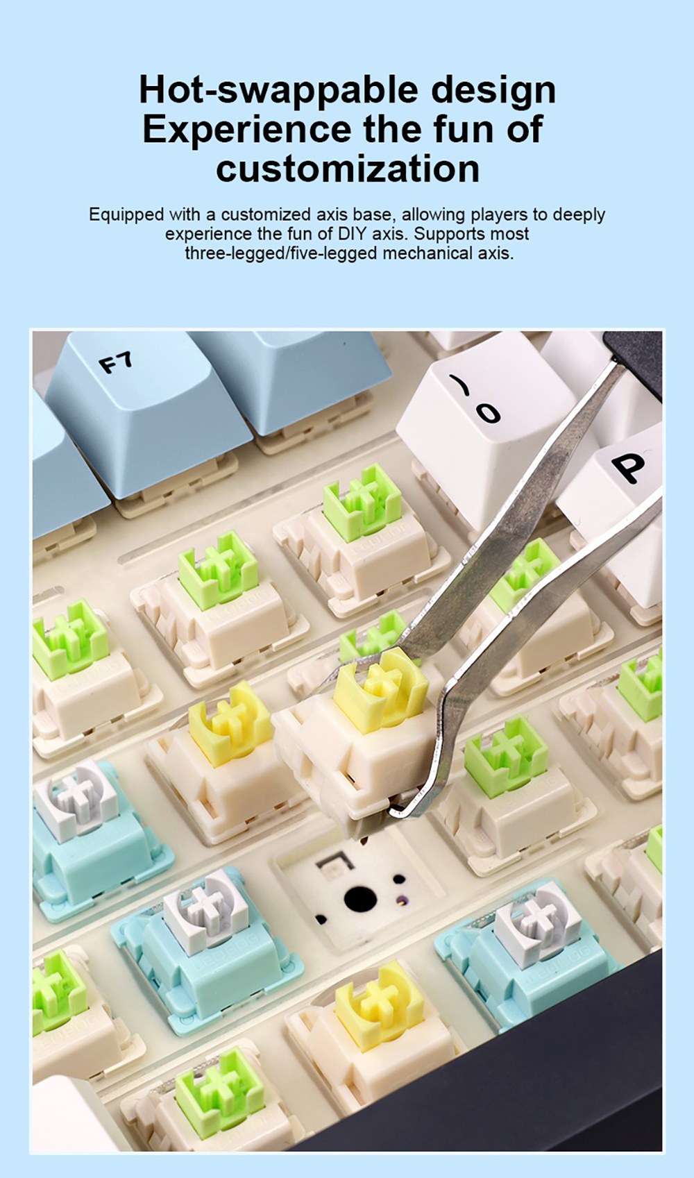 AULA F75 Tri-Mode Wireless Mechanical Keyboard, 75% Layout, Gasket Mount, Hot-Swappable, RGB Backlit, Multimedia Knob, 4000mAh Battery - Black