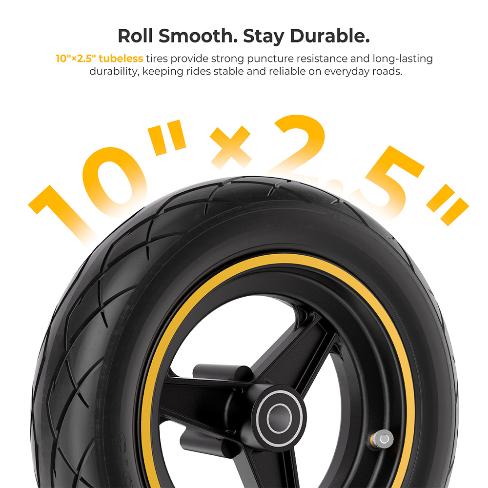 Ausom K20 Pro Electric Scooter, 1000W Motor, 48V 18Ah Battery, 10 inch Tires, 50km/h Max Speed, 90km Range, Front & Rear Disc Brake, Dual Front Suspension, NFC Unlock