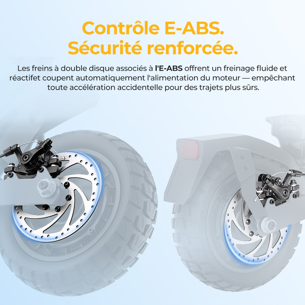 Ausom Gosoul 2 Pro Trottinette &Eacute;lectrique Double Moteur, Moteur 1000W*2, Batterie 48V 18Ah, Pneus 10 pouces, Vitesse Maximale 60km/h, Autonomie 90km, Freins &agrave; Disque Avant & Arri&egrave;re, Double Suspension Avant, D&eacute;verrouillage NFC