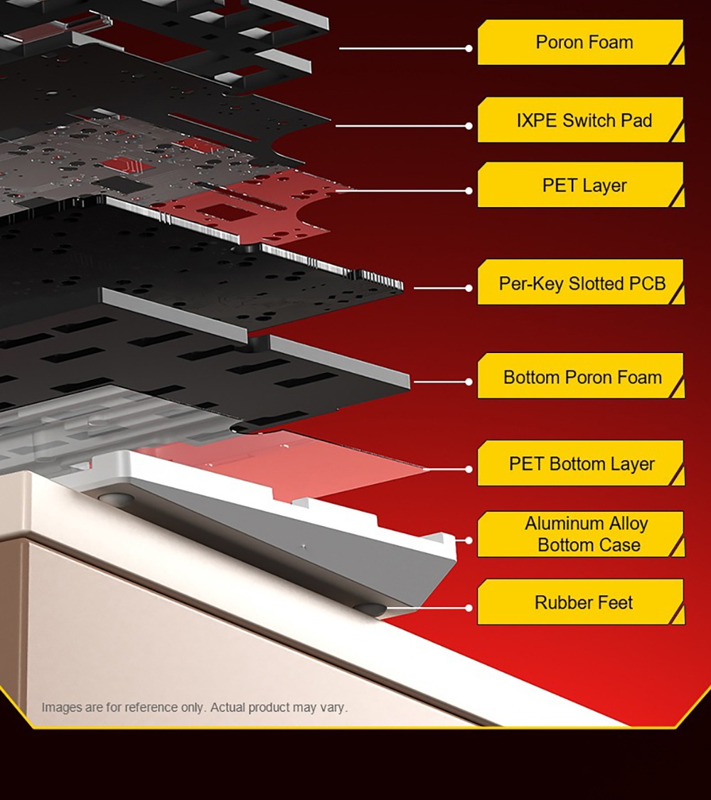 LEOBOG Hi75C Pro Tri-Mode Wireless Mechanical Keyboard, 75% Layout, Aluminum Case, Gasket Mount, Hot-Swappable, RGB Backlit, Knob Control, 4000mAh Battery