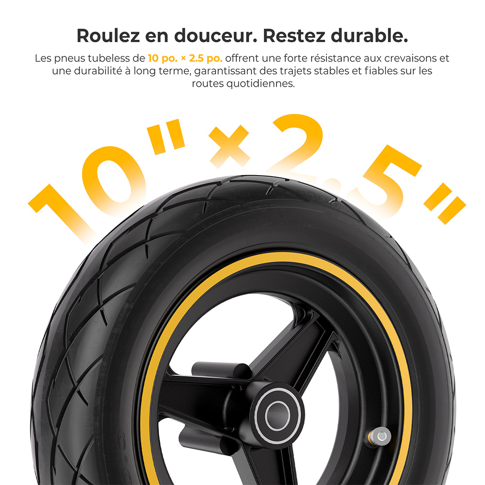 Ausom K20 Pro Trotinette &Eacute;lectrique, Moteur 1000W, Batterie 48V 18Ah, Pneus 10 pouces, Vitesse maximale 50 km/h, Autonomie 90 km, Freins &agrave; disques avant et arri&egrave;re, Double suspension avant, D&eacute;verrouillage NFC