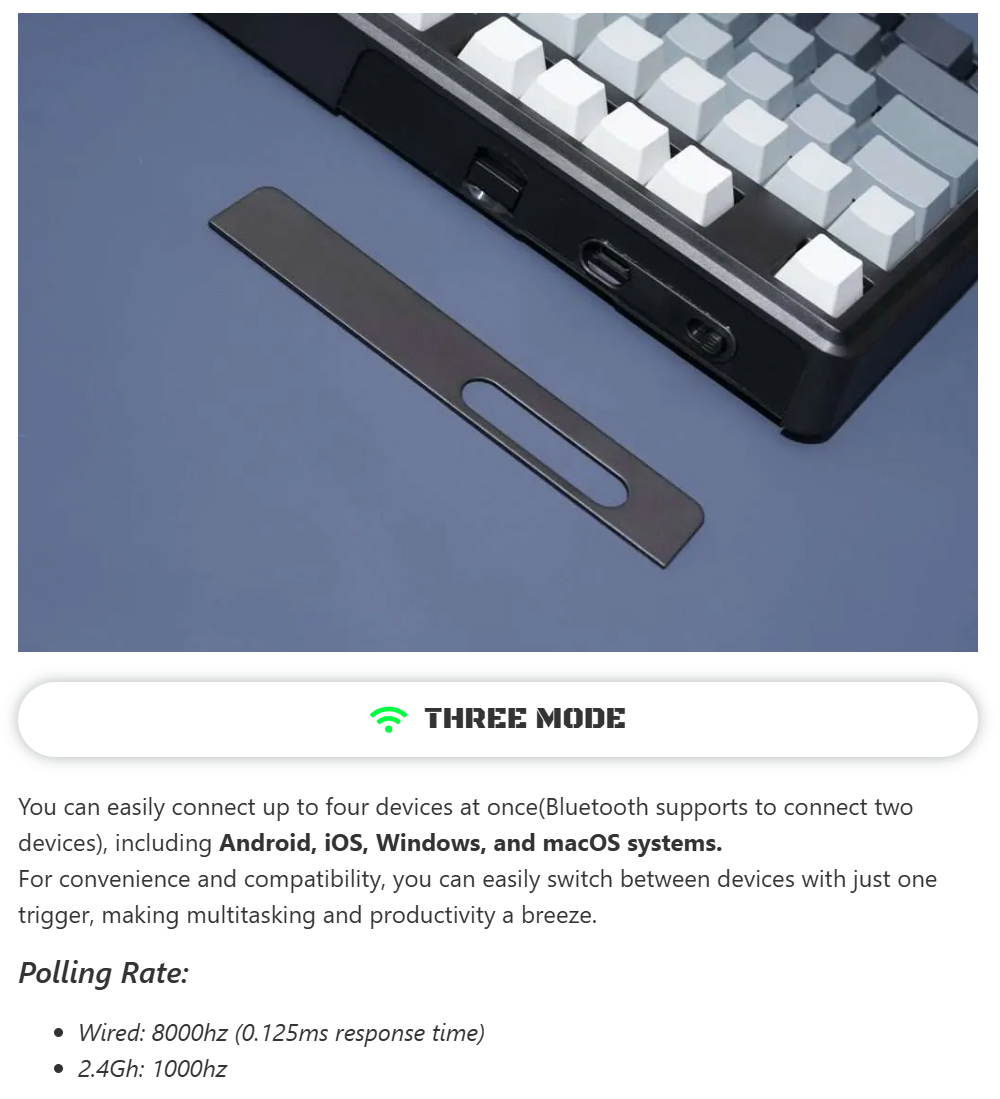 Skyloong GK104 Pro 3.0 Dual-Screen Wireless Mechanical Keyboard, 104-Key Hot-Swappable KTT Rose Silver Linear Switch, Tri-Mode Wired & 2.4G & Bluetooth, 8000mAh Battery, RGB Backlit